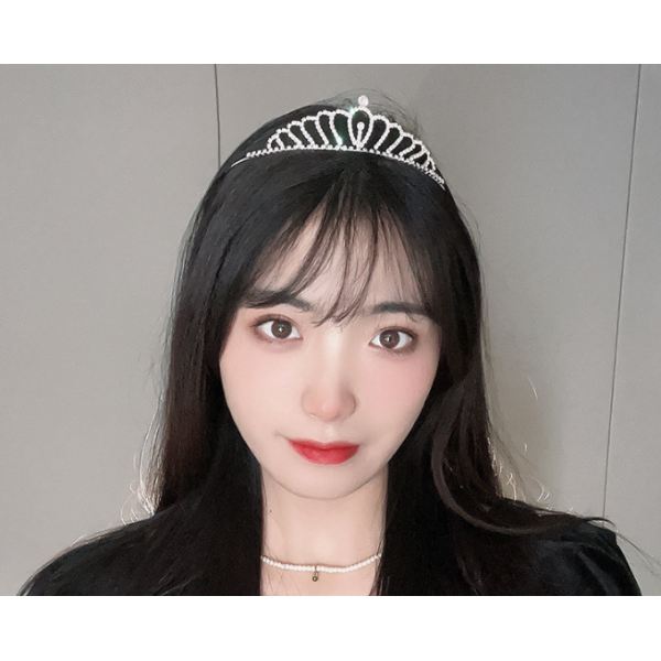 Корона на голову зі стразами "Diamond Crown", срібло