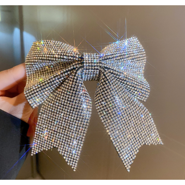 Шпилька - бант для волосся зі стразами "Shine Star", бант для волосся, 13х14,5 см