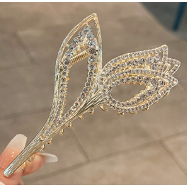 Затискач для волосся "Rich Shine", золото, 11,5 см