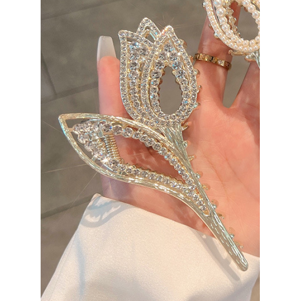 Затискач для волосся "Rich Shine", золото, 11,5 см