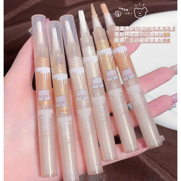 Тени перламутровые для век Gege Bear Liquid Eyeshadow, жидкие блестящие тени для глаз, 3 вида, 2 г