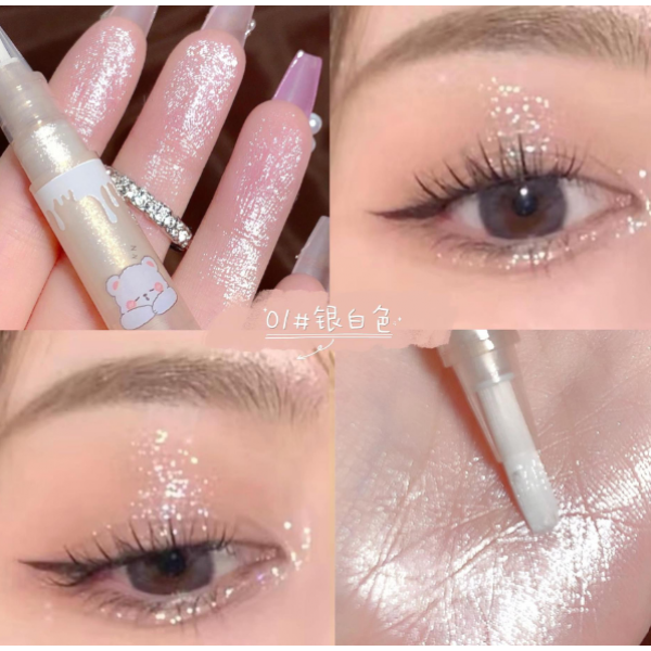 Тени перламутровые для век Gege Bear Liquid Eyeshadow, жидкие блестящие тени для глаз, 3 вида, 2 г