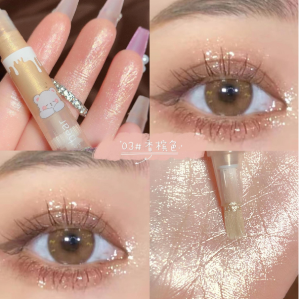 Тени перламутровые для век Gege Bear Liquid Eyeshadow, жидкие блестящие тени для глаз, 3 вида, 2 г