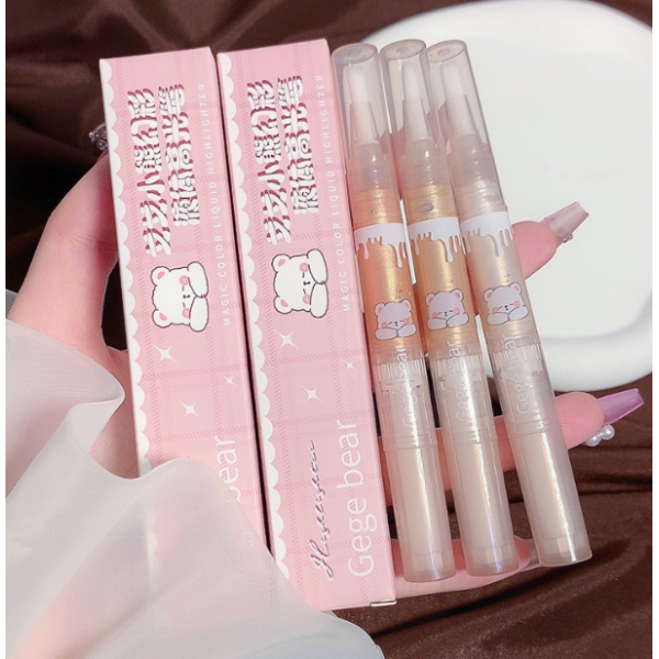 Тени перламутровые для век Gege Bear Liquid Eyeshadow, жидкие блестящие тени для глаз, 3 вида, 2 г