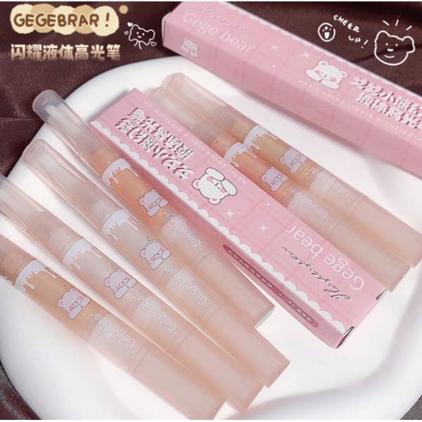 Тени перламутровые для век Gege Bear Liquid Eyeshadow, жидкие блестящие тени для глаз, 3 вида, 2 г