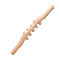 Скребок ГуаШа, буковая палка массажер для ГуаШа, аккупунктурная палка для массажа, 9 массажных точек, 38 см