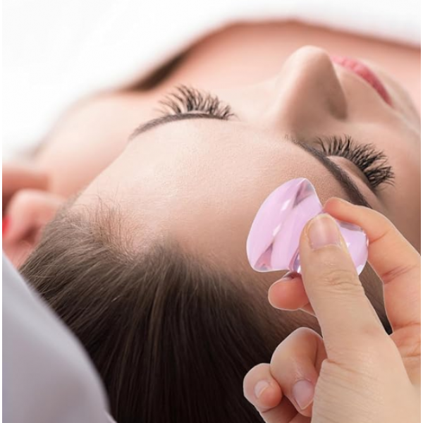 Шкребок ГуаШа Грибок із нефриту, натуральний нефритовий масажер ГуаШа, 3,5х3,8 см