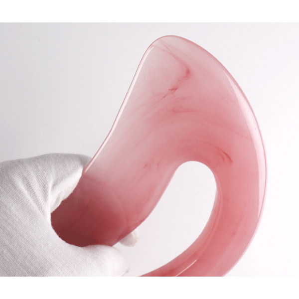 Шкребок Гуаша, пластина, масажер для Гуаша, рожева смола, 8х12,6 см