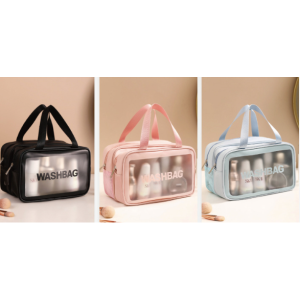 Косметичка двошарова "Washbag", водонепроникна тревел косметичка, 3 кольори, 27х15х17 см