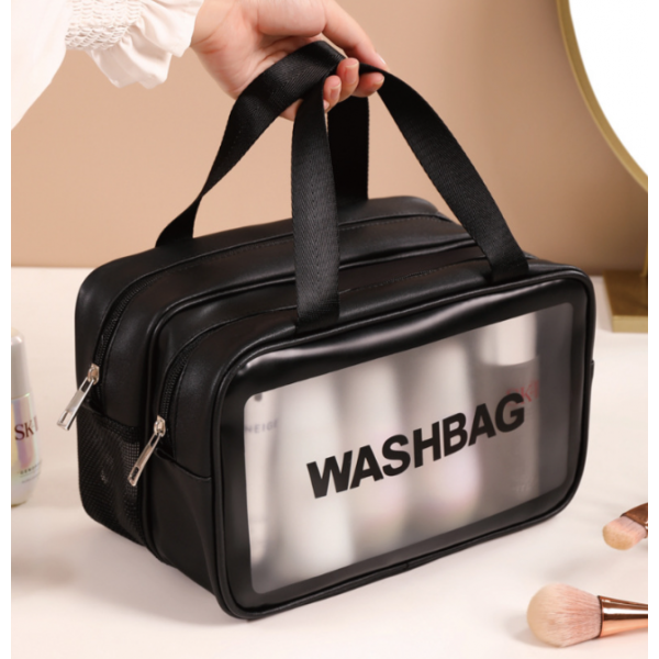 Косметичка двошарова "Washbag", водонепроникна тревел косметичка, 3 кольори, 27х15х17 см