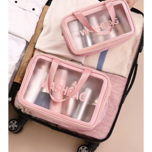 Косметичка двошарова "Washbag", водонепроникна тревел косметичка, 3 кольори, 27х15х17 см