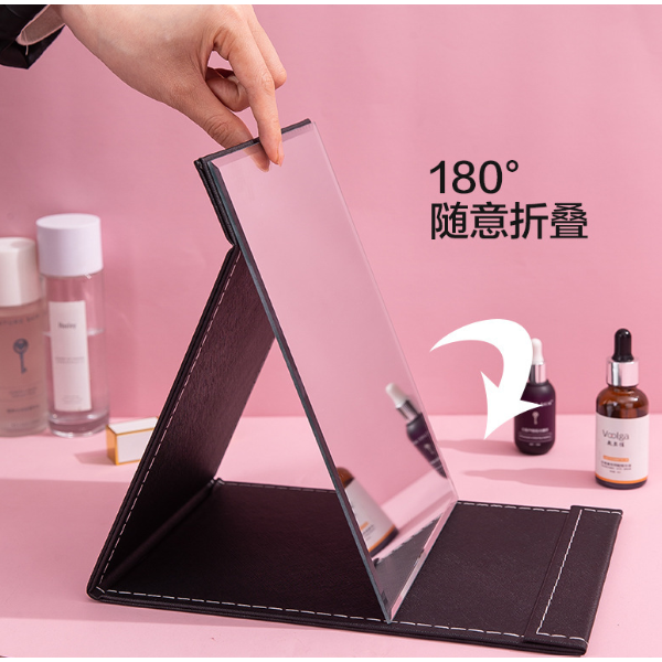 Дзеркало косметичне, складне, 3 кольори, 25х18 см