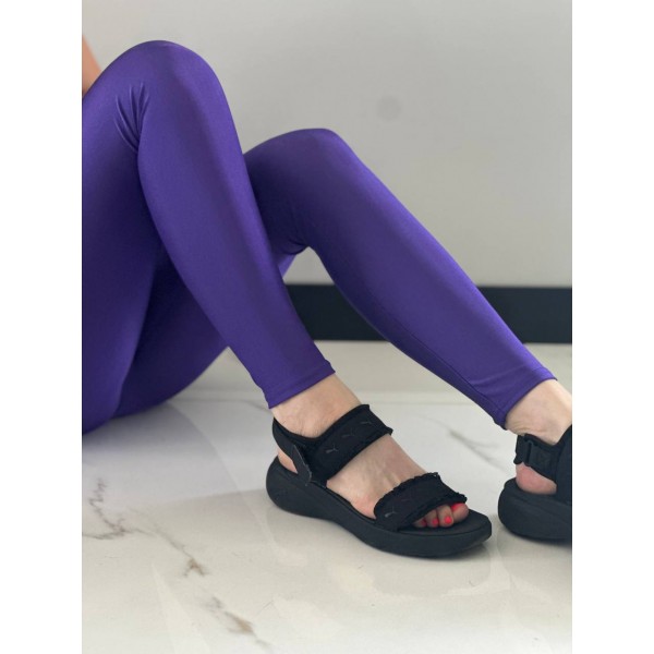 Лосіни "GloryMix" з глянцевим блиском, яскраві легінси, фіолетові