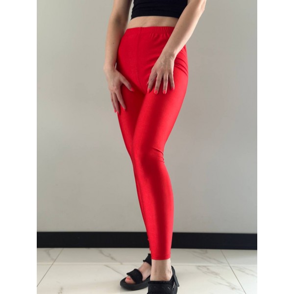 Лосіни "GloryMix" з глянцевим блиском, яскраві легінси, червоні