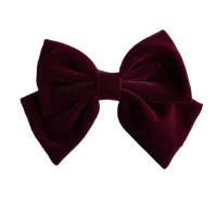 Зажим - бант для волос "Burgundy", бордовый, 10х16 см