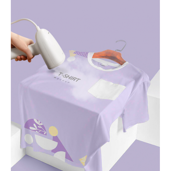 Відпарювач ручний портативний, мініпраска вертикальна GTJ-D10M1 з функцією дезінфекції, білий