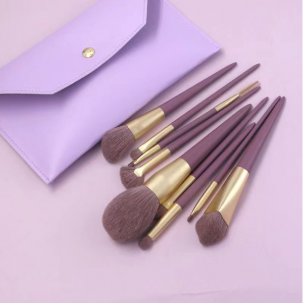 Пензлики для макіяжу, набір пензлів у футлярі, 9 шт