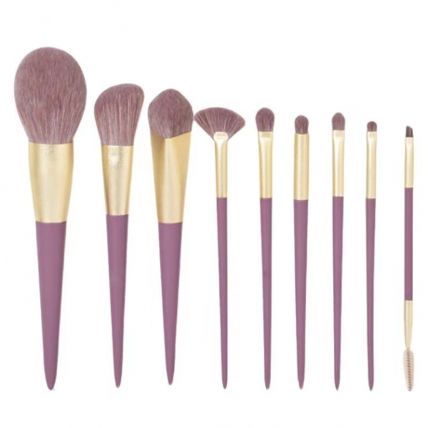 Пензлики для макіяжу, набір пензлів у футлярі, 9 шт