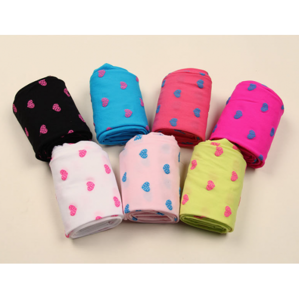 Колготки дитячі в сердечка, блакитні, 100 den, на зріст 105-130 см