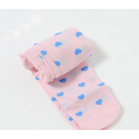 Колготки дитячі в сердечка, ніжно рожеві, 100 den, на зріст 105-130 см