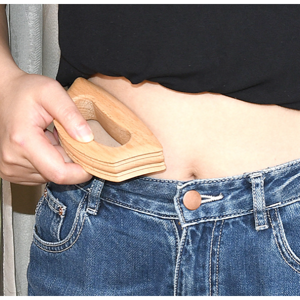 Шкребок Гуаша, масажер, букова пластина, 3х12,5 см