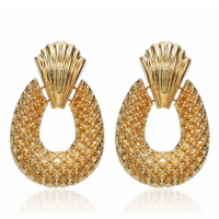 Сережки "Golden pineapple", 1 пара