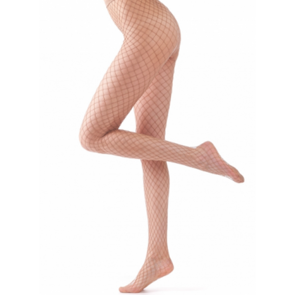 Колготи у велику сітку, колготки в сіточку, тілесні, 1 шт