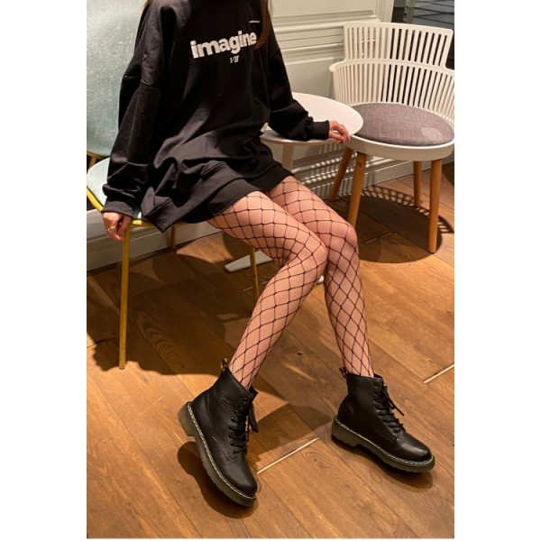Колготи у велику сітку, колготки в сіточку, тілесні, 1 шт