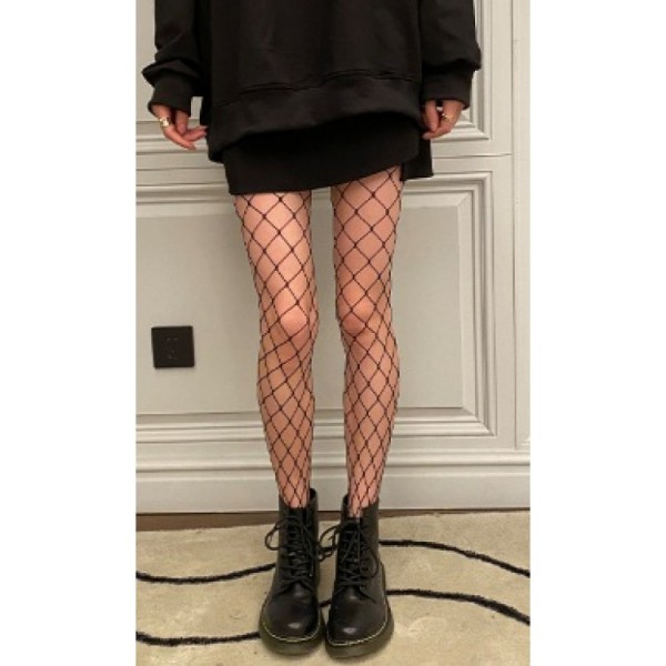 Колготи у велику сітку, колготки в сіточку, тілесні, 1 шт
