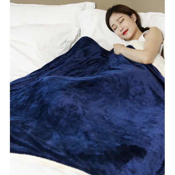 Ковдра з підігрівом, двостороння, з пультом управління, електрична ковдра 140*80 см, сіра