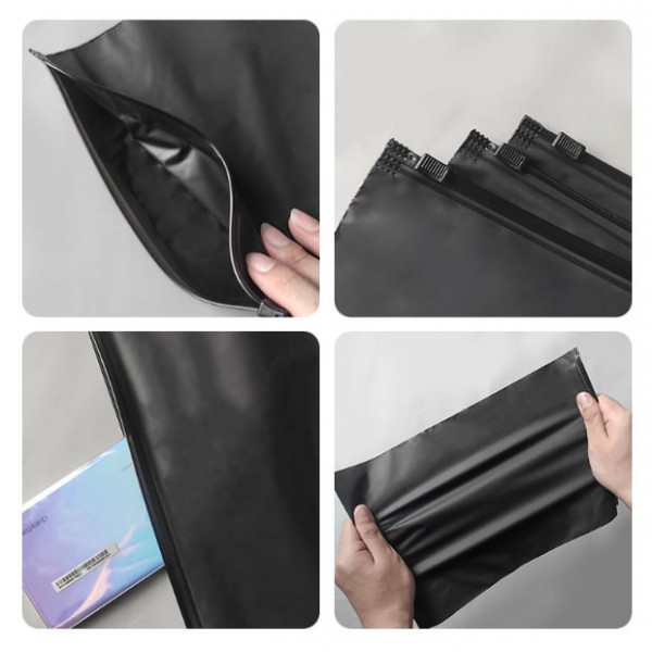 Пакет матовый с замком Zip-Lock 20х25 см (пакет для упаковки), плотность 160 мкм, черный, 1шт