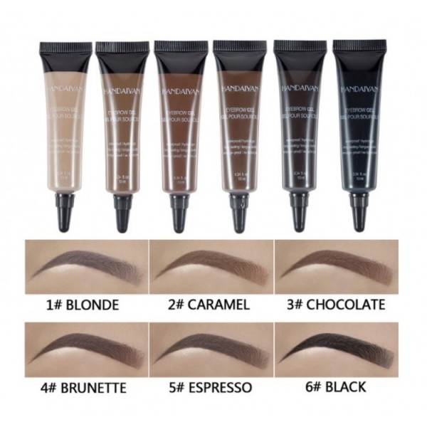 Гель для фарбування і фіксації брів Handaiyan Eyebrow Gel, 6 кольорів
