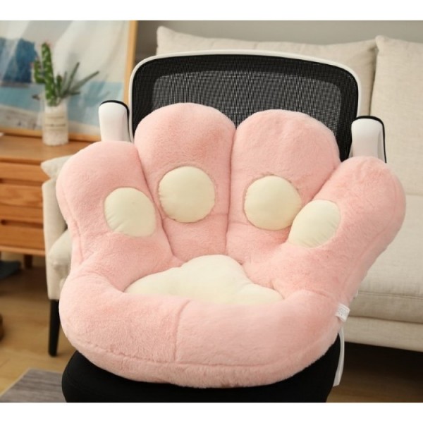 М'яка подушка для сидіння, у формі Лапки, велика, 70х75 см, ніжно-рожева лапка