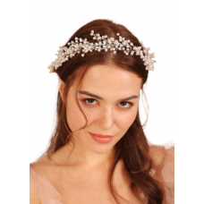 Віночок для волосся "Sweety", з перлинами, срібло