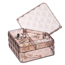 Органайзер для прикрас "Love", компактний органайзер для прикрас у формі серця, коричневий, 20х14, 1х8 см