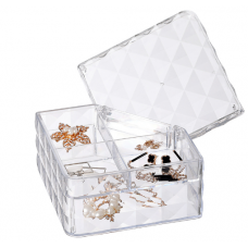 Органайзер для прикрас "Love", компактний органайзер для прикрас у формі серця, прозорий, 20х14, 1х8 см