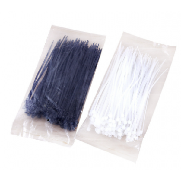 Хомути пластикові, хомути стяжки, чорні, 2,5х100 мм, 100 шт