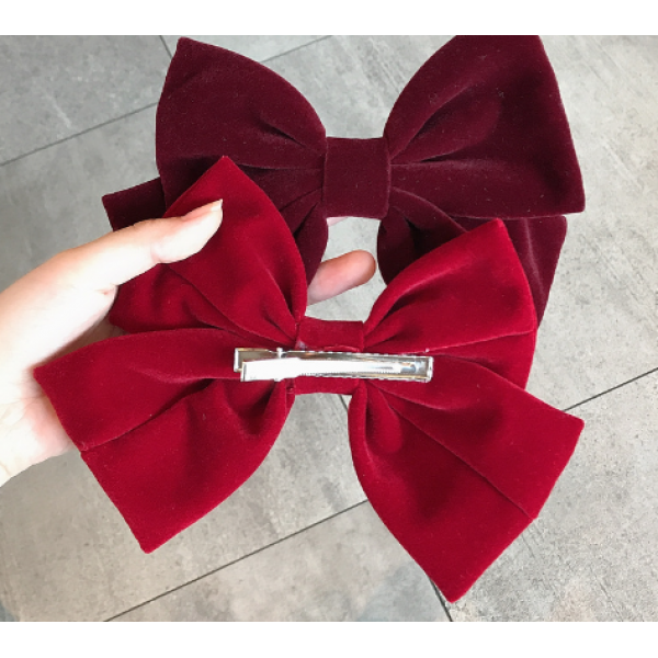 Затискач - бант для волосся "Black", чорний, 10х16 см