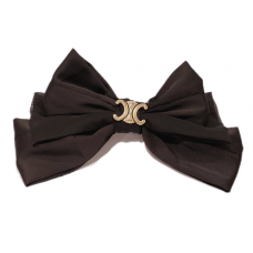 Шпилька - бант для волосся, атласний бант для волосся, чорний, 14х21 см