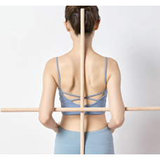 Тренажер для спини, перехресна палиця для йоги, Коректор постави, дерево, 80 см