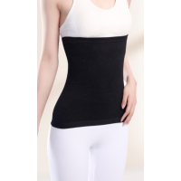 Пояс зігріваючий для попереку з овечої вовни, еластичний кашеміровий пояс, чорний, розмір універсальний