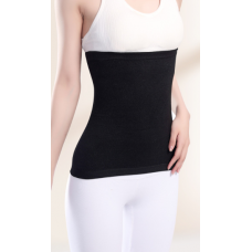 Пояс зігріваючий для попереку з овечої вовни, еластичний кашеміровий пояс, чорний, розмір універсальний