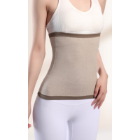 Пояс зігріваючий для попереку з овечої вовни, еластичний кашеміровий пояс, бежевий, розмір універсальний