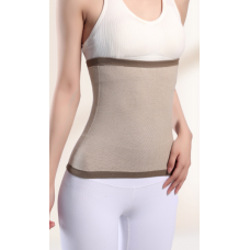 Пояс зігріваючий для попереку з овечої вовни, еластичний кашеміровий пояс, бежевий, розмір універсальний