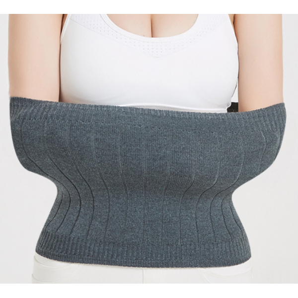 Пояс зігріваючий для попереку з овечої вовни, еластичний кашеміровий пояс, чорний, розмір універсальний