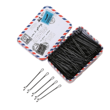 Невидимки для волосся чорні, набір із 150 шт, в подарунковій коробці