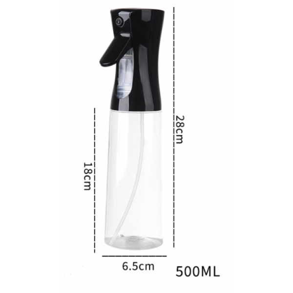 Розпилювач для олії, диспенсер для розпилення олії, оцту, води, 500 мл, пластик, чорний