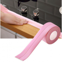 Стрічка самоклеюча водонепроникна, стрічка для ванни та раковини, рожева