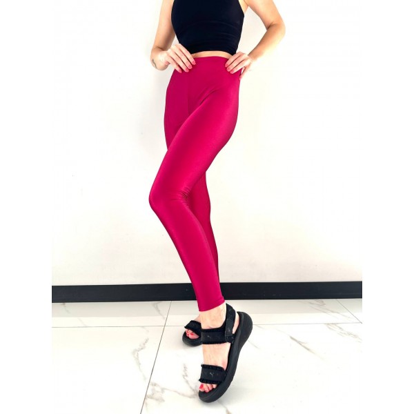 Лосіни "GloryMix" з глянцевим блиском, яскраві легінси, бордові