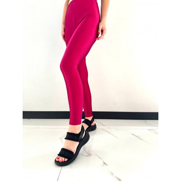 Лосіни "GloryMix" з глянцевим блиском, яскраві легінси, бордові